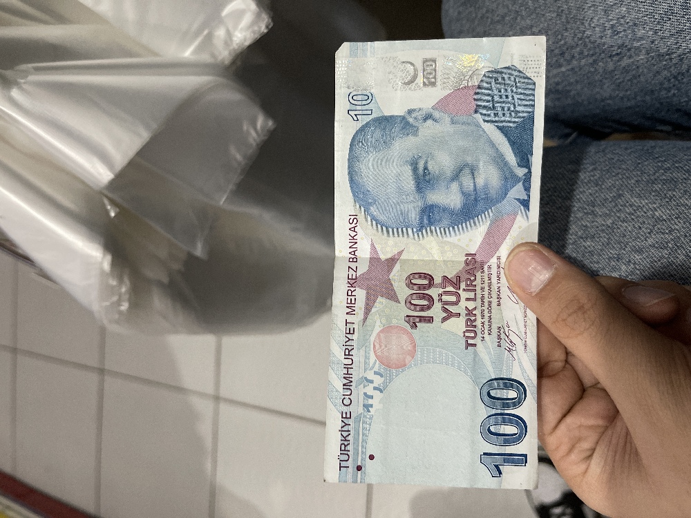 Paralar Trkiye Kapt para Satlk Hatal basm 100 Trk Liras