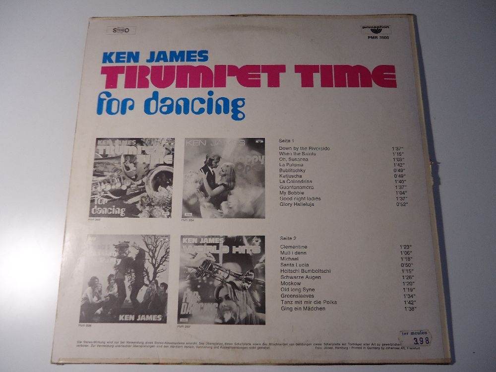 Folk Plak Satlk Ken James - Trumpet Time for Dancing Lp Tertemiz