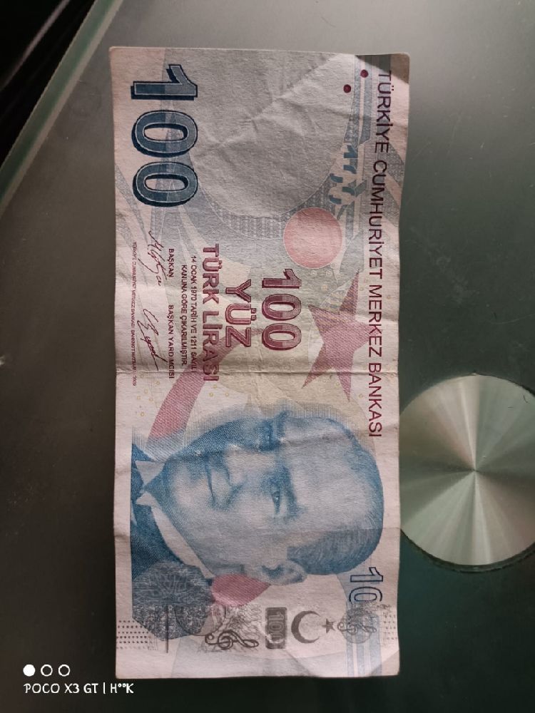 Paralar Trkiye Kat 100 trk liras Satlk 100 Trk liras