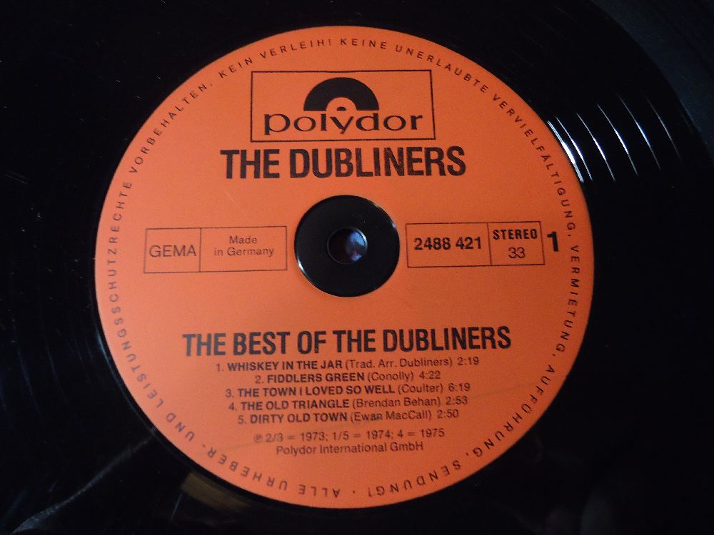 Folk Plak Satlk The Best of The Dubliners Lp Gebr1. spir.1