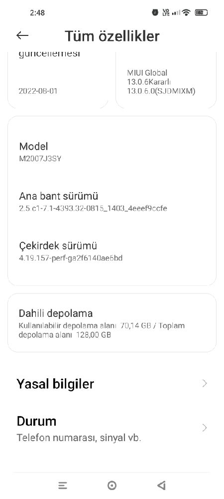 Cep Telefonu Xiaomi mi 10t 5g 8+3gb/128 gb xiomi Satlk 5 aylk telefon