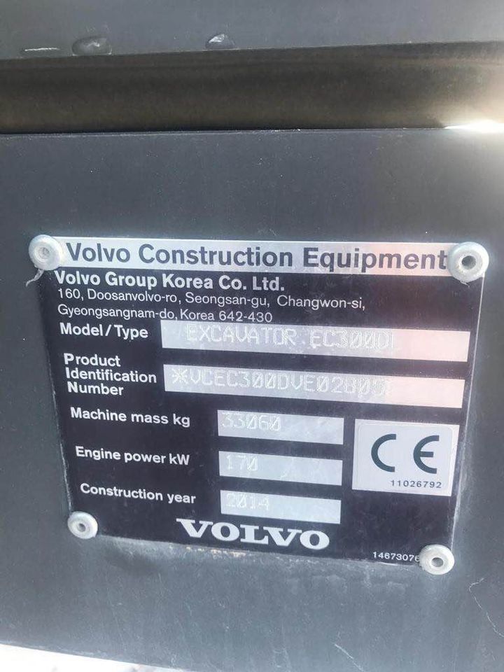 Ekskavatr Paletli Eskavator Satlk 2014 Volvo Ec 300 Dl-Ar Hizmet-0530 212 0551