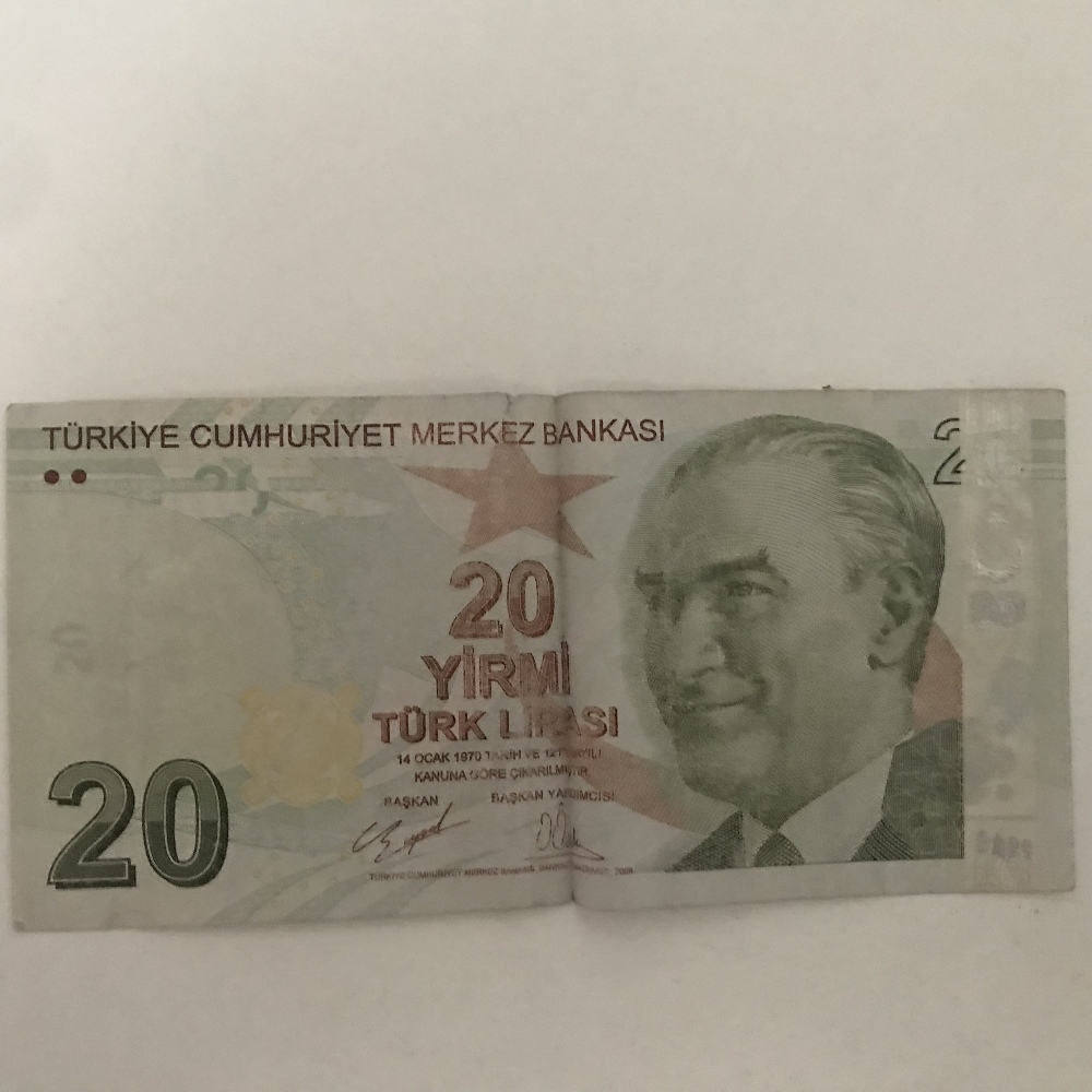 Paralar Trkiye Satlk Bask hatal 20 tl