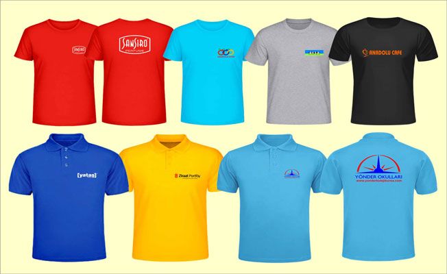 Erkek T-Shirt PROMOSYON TRT Tirt Baskl Satlk Firma Reklam Baskl Tirt eitleri