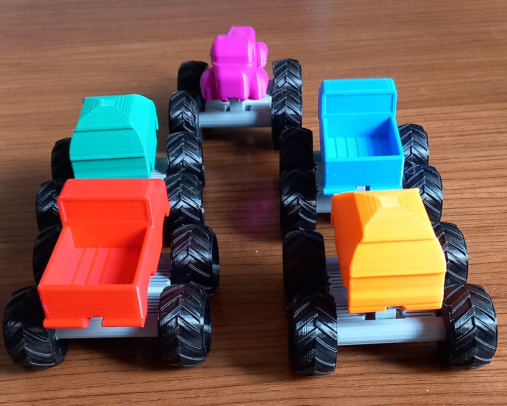 Oyunlar, Oyuncaklar HOBART 3D Bask Satlk Monster Truck Seti