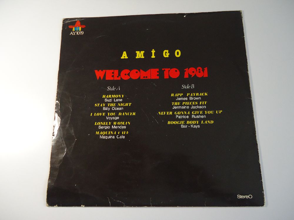 Pop Mzik (Yabanc) Muhtelif Plak Satlk Amigo Welcome to 1981 Lp Nadir Temiz
