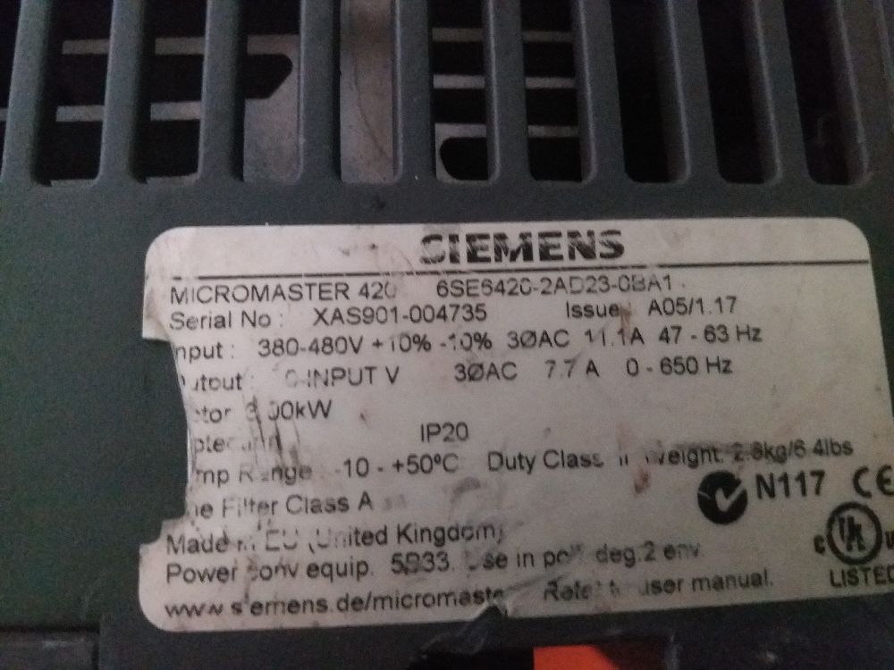 Elektrik G Kayna, UPS Satlk Semens | [ 6Se6420-2Ad23-0Ba1 ] | Src