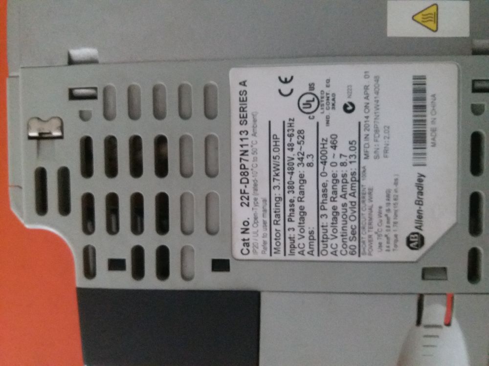 Elektrik G Kayna, UPS Satlk Allen Bradley | [ 22F-D8P7N113 ] | Src