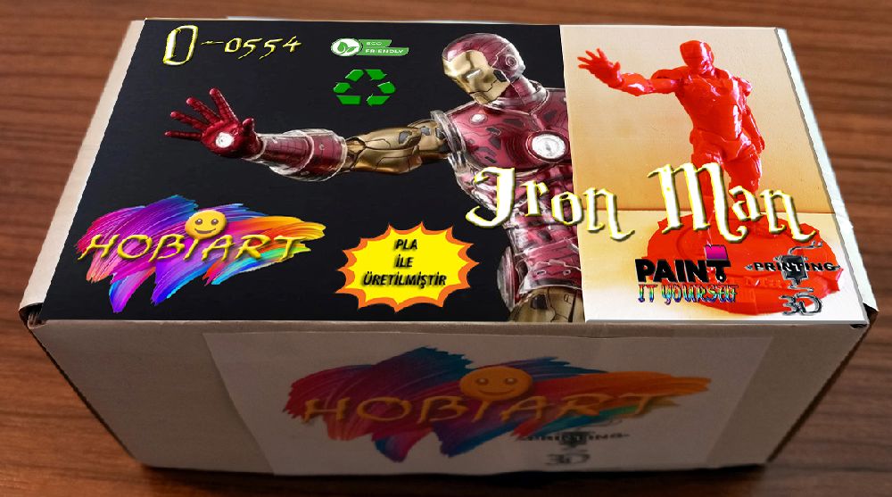 Oyunlar, Oyuncaklar HOBART 3D Bask Satlk O-0554 Iron Man