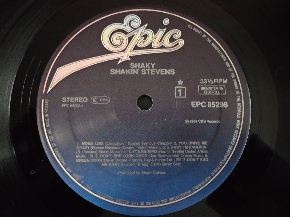 Rock Plak Satlk Shakin Stevens - Shaky 1981 Lp Temiz