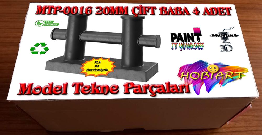 Uzaktan Kumandal Modeller HOBART 3D Bask Satlk Mtp-0016 20Mm ift Baba (Model Tekne Paralar)