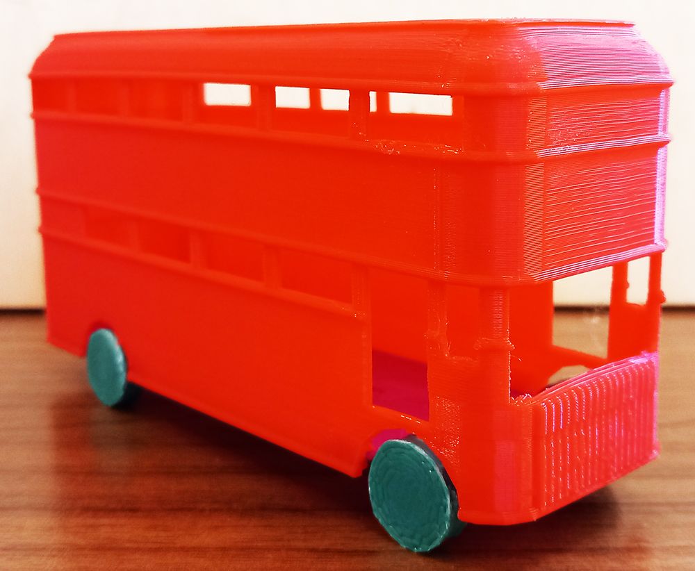 Oyunlar, Oyuncaklar HOBART 3D Bask Satlk O-0018 Double Decker Bus (ift Katl Otobs)