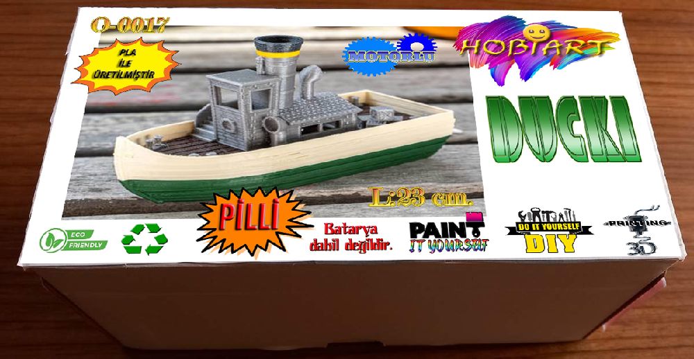 Oyunlar, Oyuncaklar HOBART 3D Bask Satlk O-0017 Ducki (Motorlu Oyuncak Gemi)
