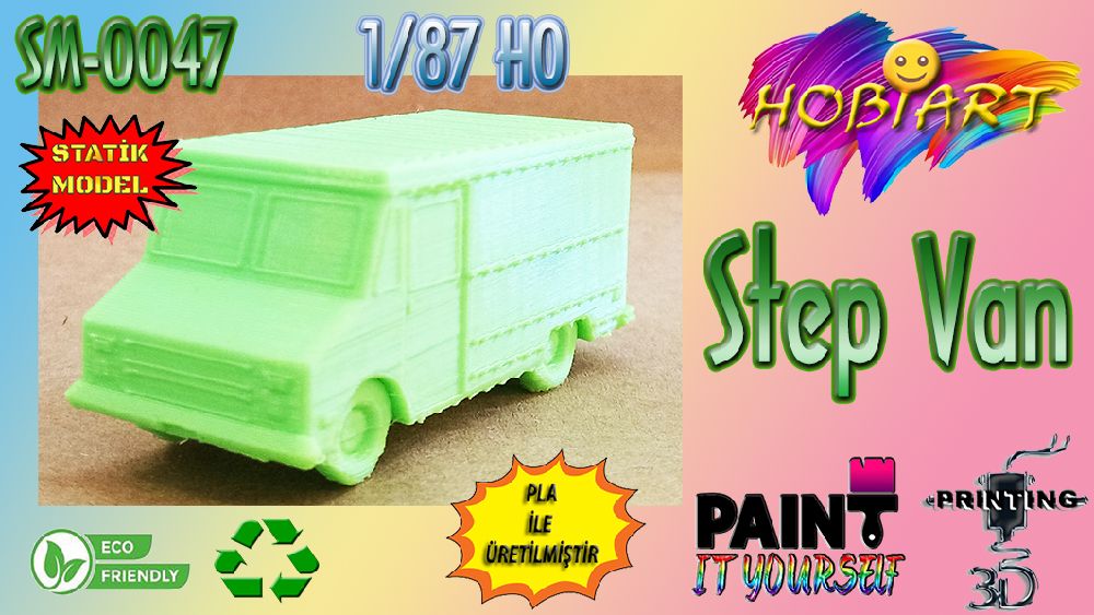 Diger Maket ve Modeller HOBART 3D Bask Satlk Sm-0047 1/87 Ho Step Van
