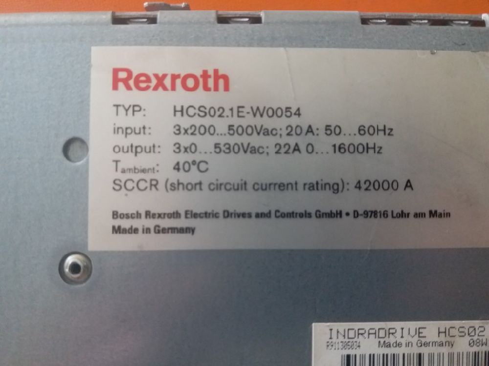 Elektrik G Kayna, UPS Satlk Rexroth | [ Hcs02.1E-W0054 ] | Indradrve Hcs02