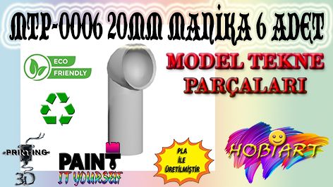 Uzaktan Kumandal Modeller HOBART 3D Bask Satlk Mtp-0006 20Mm Manka 6 Adet (Model Tek.Par.)