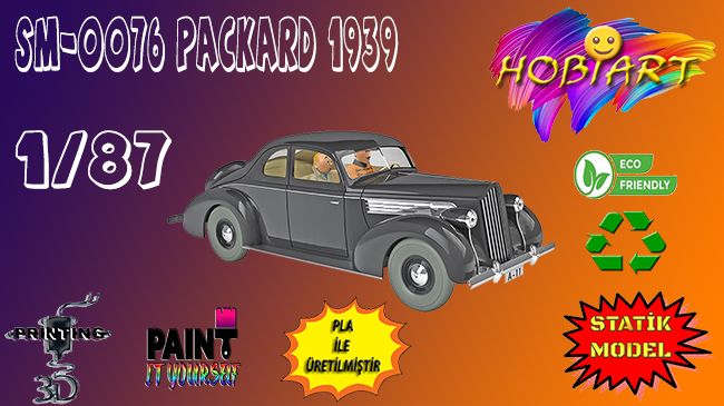 Araba Maketleri HOBART 3D Bask Satlk Sm-0076 1-87 Packard 1939