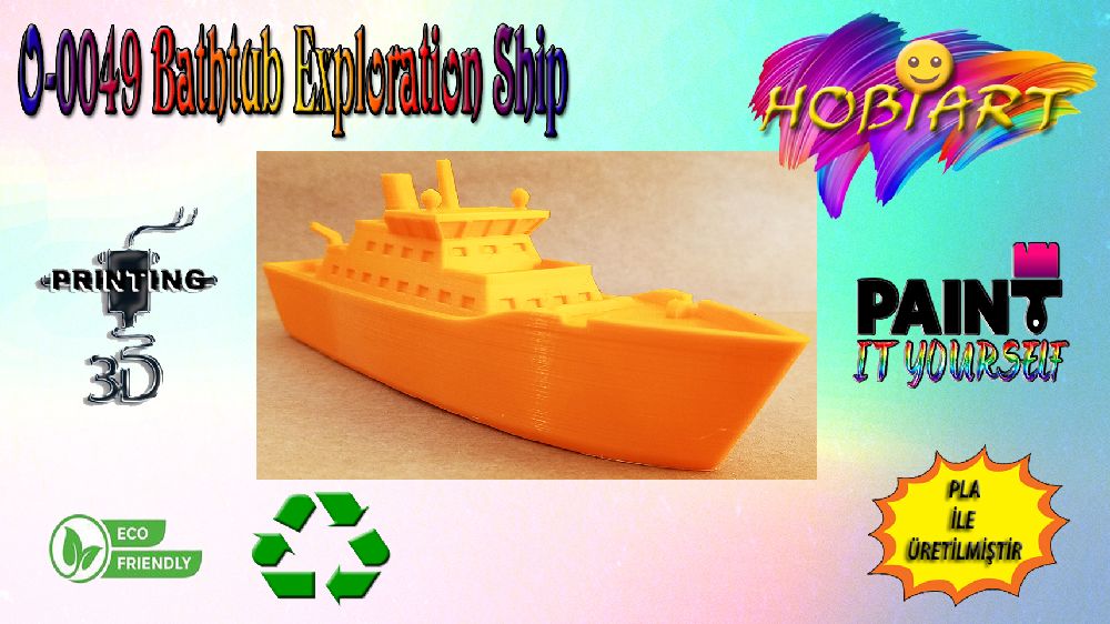 Oyunlar, Oyuncaklar HOBART 3D Bask Satlk O-0049 Bathtub Exploration Ship