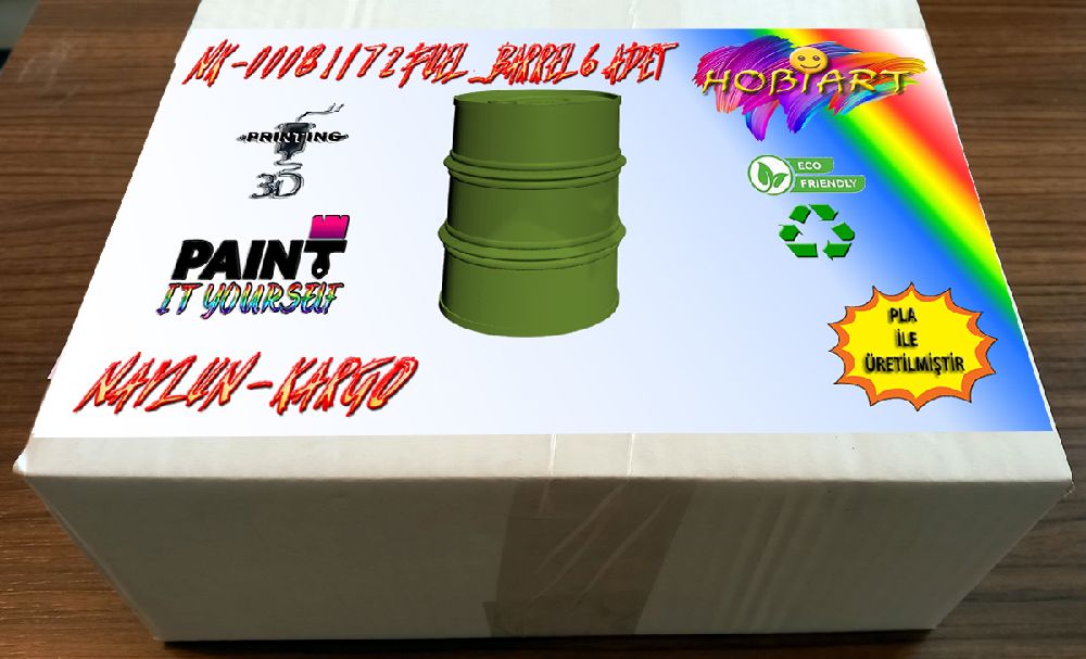 Diger Maket ve Modeller HOBART 3D Bask Satlk Nk-0008 1/72 Fuel_barrel 6 Adet (Navlun - Kargo)