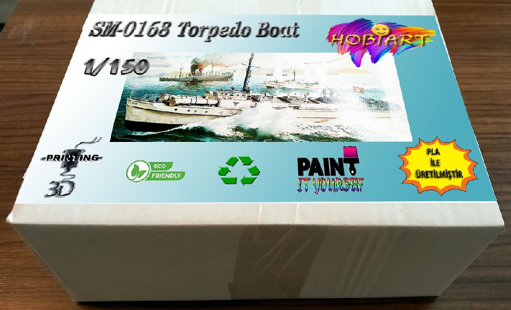 Gemi Maketleri HOBART 3D Bask Satlk Sm-0168 Torpedo Boat 1/150