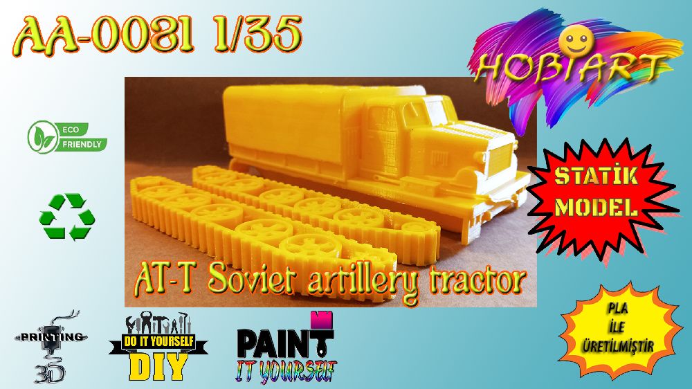 Diger Maket ve Modeller HOBART 3D Bask Satlk Aa-0081 1/35 At-T Soviet artillery tractor