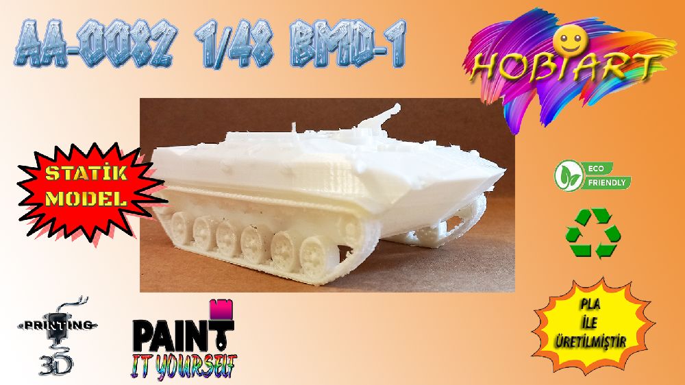 Diger Maket ve Modeller HOBART 3D Bask Satlk Aa-0082 1/48 Bmd-1