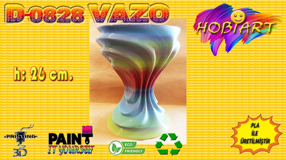 Vazolar 3D Bask Satlk D-0828 Vazo