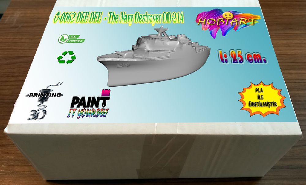 Oyunlar, Oyuncaklar HOBART 3D Bask Satlk O-0062 De Dee - The Navy Destroyer Dd-214