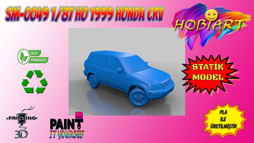 Araba Maketleri HOBART 3D Bask Satlk Sm-0049 1/87 Ho 1999 Honda Crv