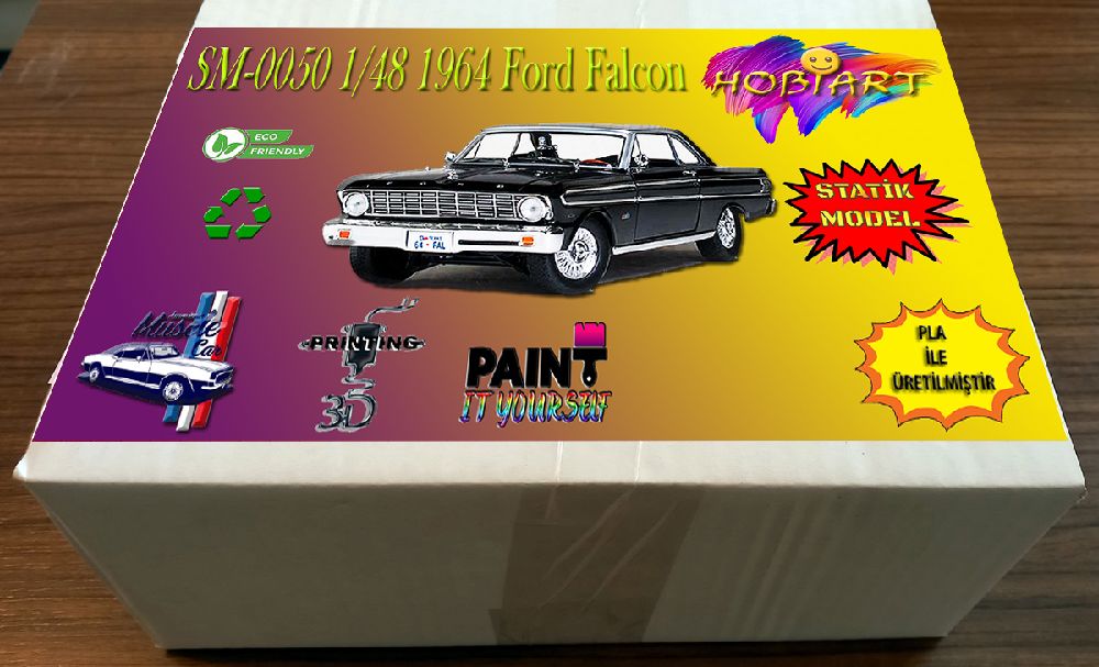 Araba Maketleri HOBART 3D Bask Satlk Sm-0050 1/48 1964 Ford Falcon