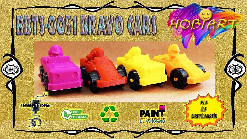Oyunlar, Oyuncaklar HOBART 3D Bask Satlk Bbts-0051 Bravo Cars