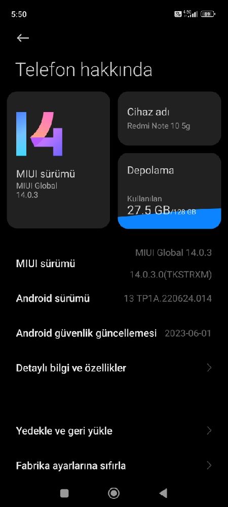Cep Telefonu Xiaomi Satlk redmi not105g