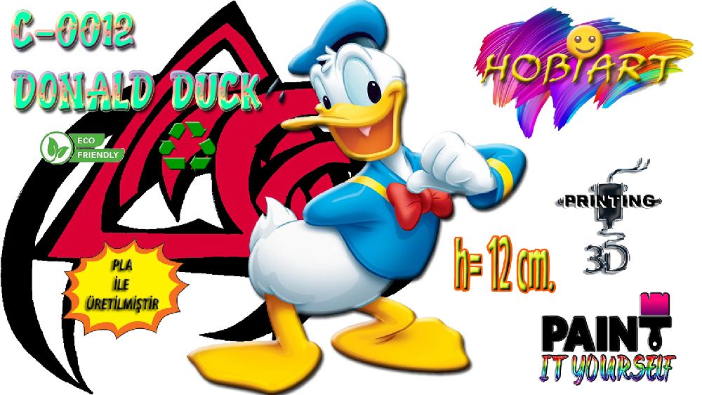 Oyunlar, Oyuncaklar HOBART 3D Bask Satlk C-0012 Donald Duck