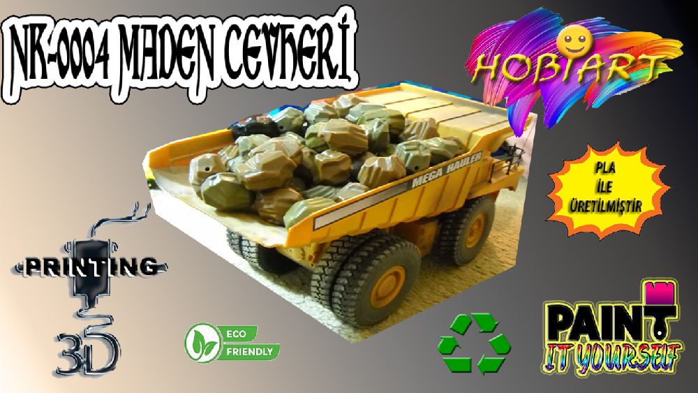 Diger Maket ve Modeller HOBART 3D Bask Satlk Nk-0004 Maden Cevheri (Navlun - Kargo)