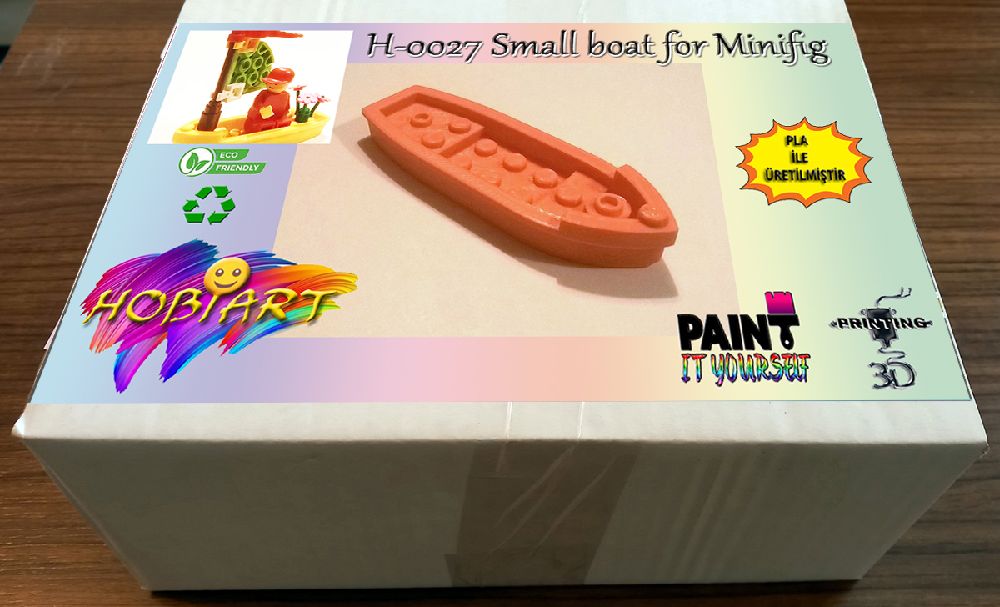 Oyunlar, Oyuncaklar HOBART 3D Bask Satlk H-0027 Small Boat for Minifig