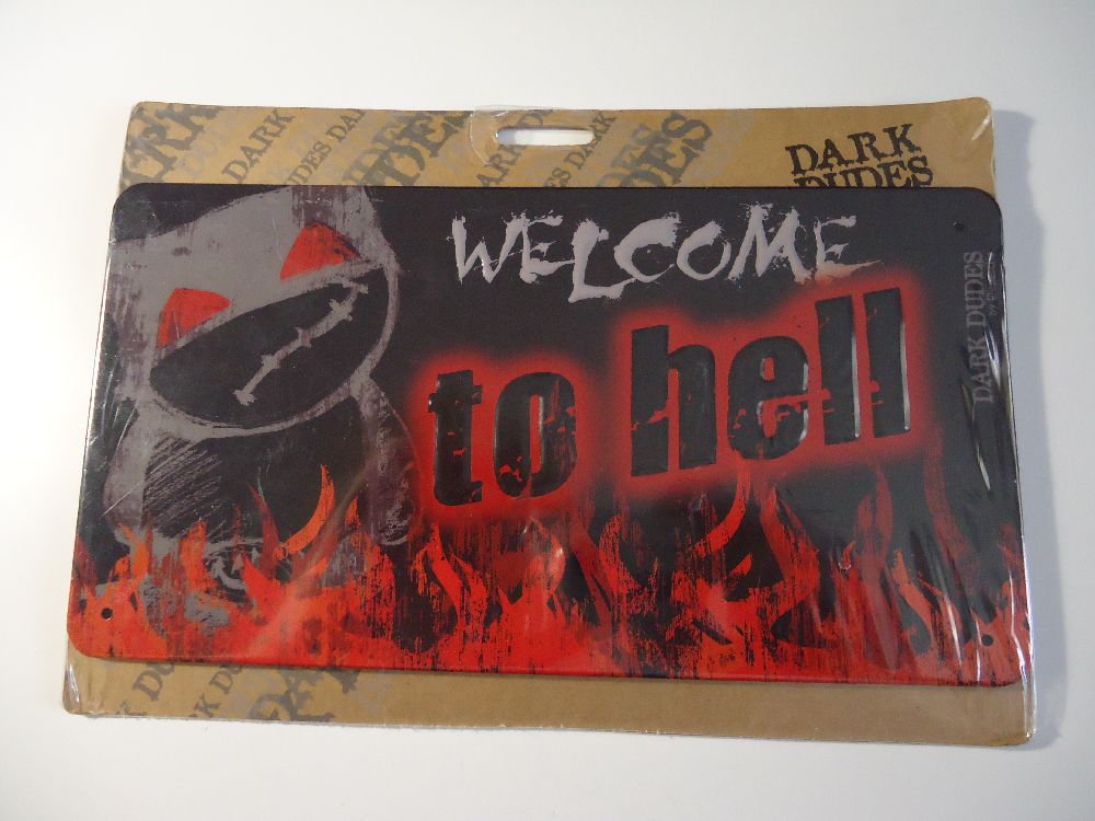 Dier Dekorasyon Malzemeleri Satlk Depesche Metal Tabela Welcome to Hell Sfr