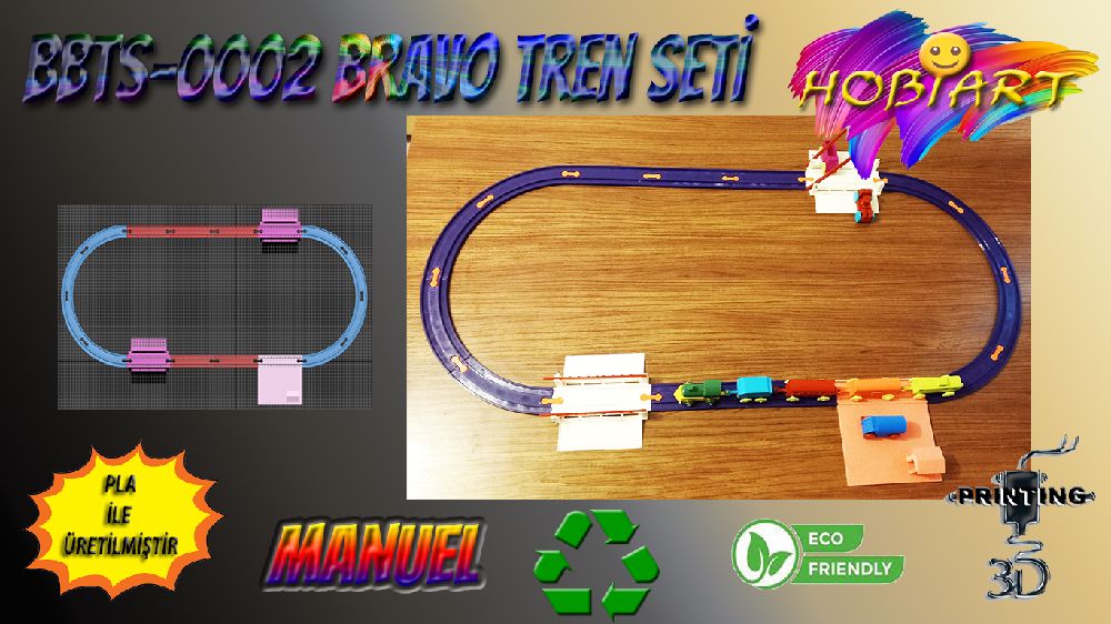Oyunlar, Oyuncaklar HOBART 3D Bask Satlk Bbts-0002 Bravo Tren Seti
