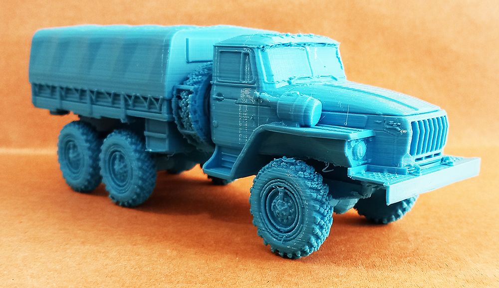 Diger Maket ve Modeller HOBART 3D Bask Satlk Aa-0088 1/48 Ural 4320 Truck Covered