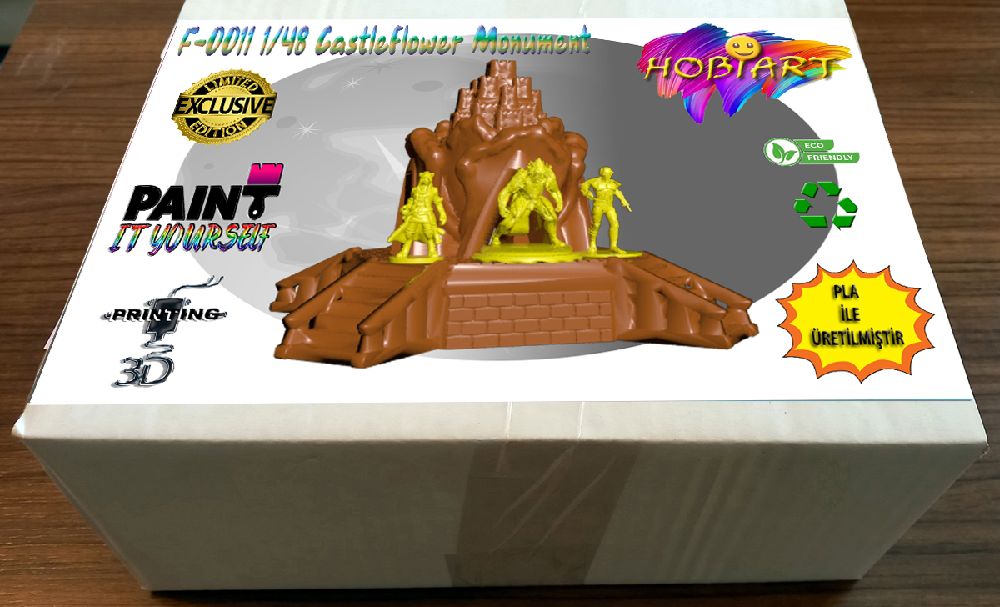 Oyunlar, Oyuncaklar HOBART 3D Bask Satlk F-0011 1/48 Castleflower Monument