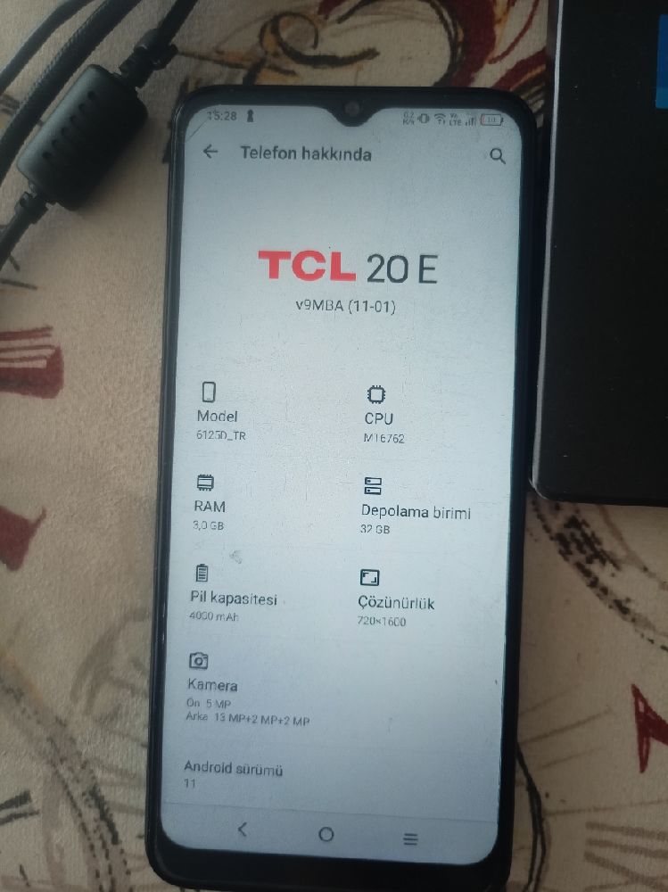 Cep Telefonu TCL acil satlk az kullanlm cep telefonu