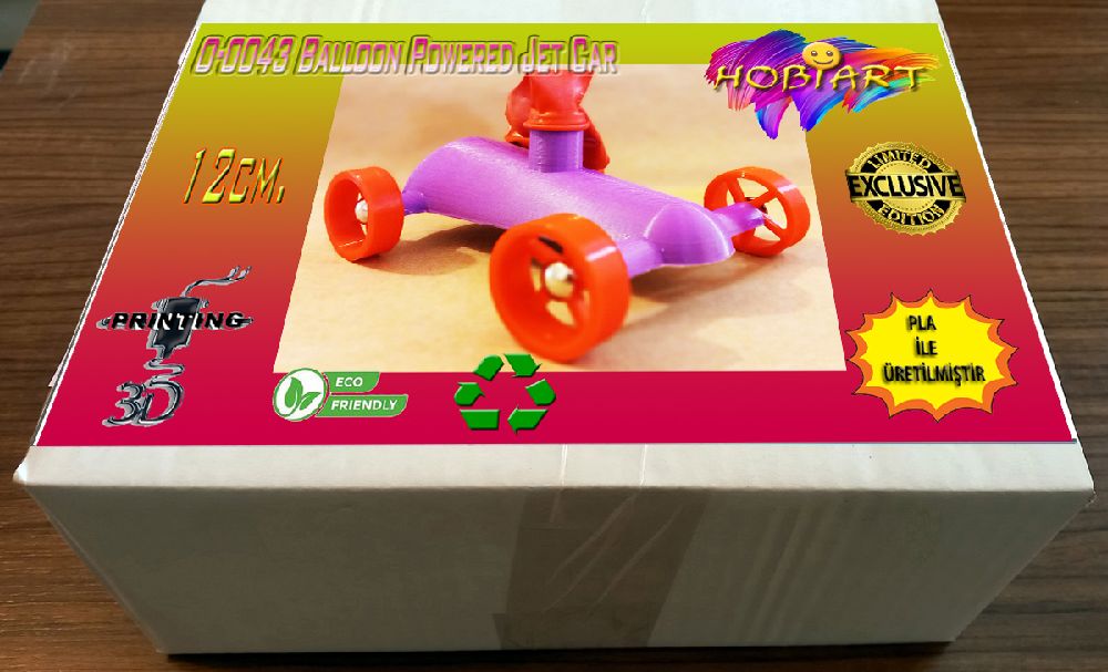 Oyunlar, Oyuncaklar HOBART 3D Bask Satlk O-0043 Balloon Powered Jet Car