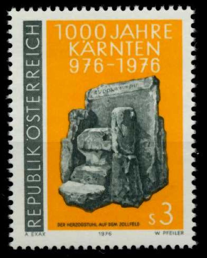 Pullar Satlk Avusturya 1976 Damgasz CarinthiaNn 1000.Yl Se