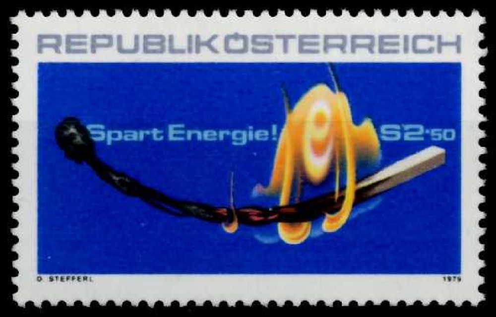 Pullar Satlk Avusturya 1979 Damgasz Enerji Tasarrufu Serisi