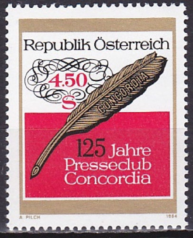 Pullar Satlk Avusturya 1984 Damgasz Presseclub ConcordiaNn 1