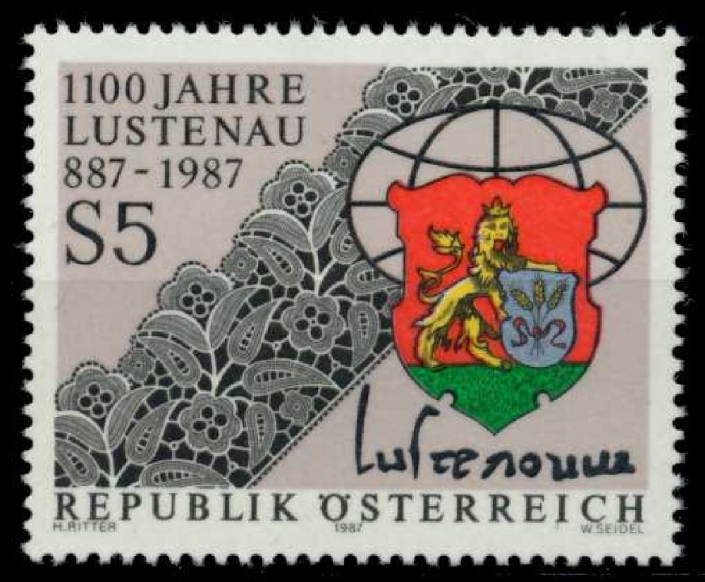 Pullar Satlk Avusturya 1987 Damgasz LustenauNun 1100.Yl Ser