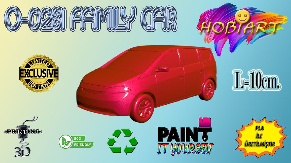 Oyunlar, Oyuncaklar HOBART 3D Bask Satlk O-0281 Famly Car