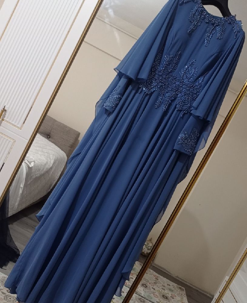 Abiye Ecrin giyim Satlk mavi nian abiye elbise