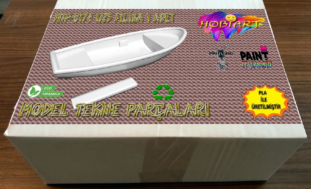 Uzaktan Kumandal Modeller HOBART 3D Bask Satlk Mtp-0174 1/25 Filika 1 Adet Model Tekne Paralar