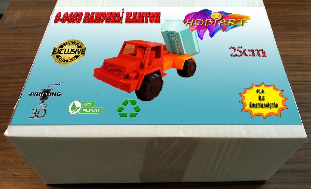 Oyunlar, Oyuncaklar HOBART 3D Bask Satlk O-0403 Damperli Kamyon