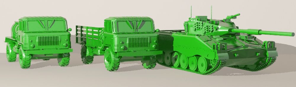 Diger Maket ve Modeller HOBART 3D Bask Satlk Aa-0035 1-64 Ho Askeri Aralar Seti